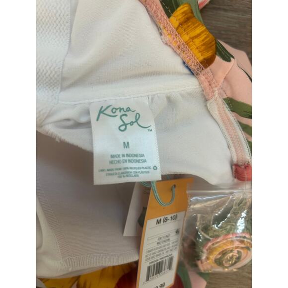 NWT Kona Sol Women Swimsuit Size M Full Coverage Removable Strap Tummy Control - Picture 10 of 11